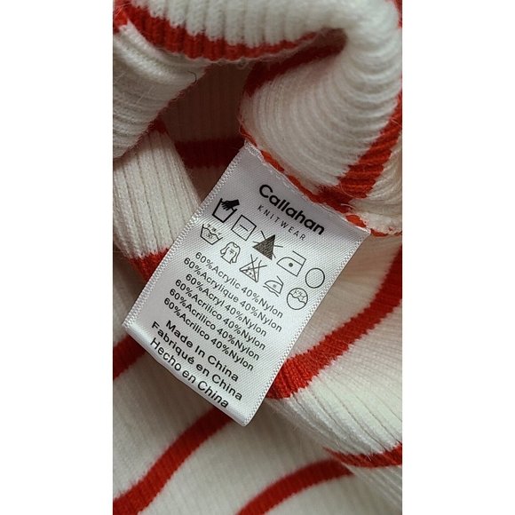 Callahan Knitwear Womens Size Small Cropped Lucy Turtleneck Sweater Stri… - Picture 7 of 7
